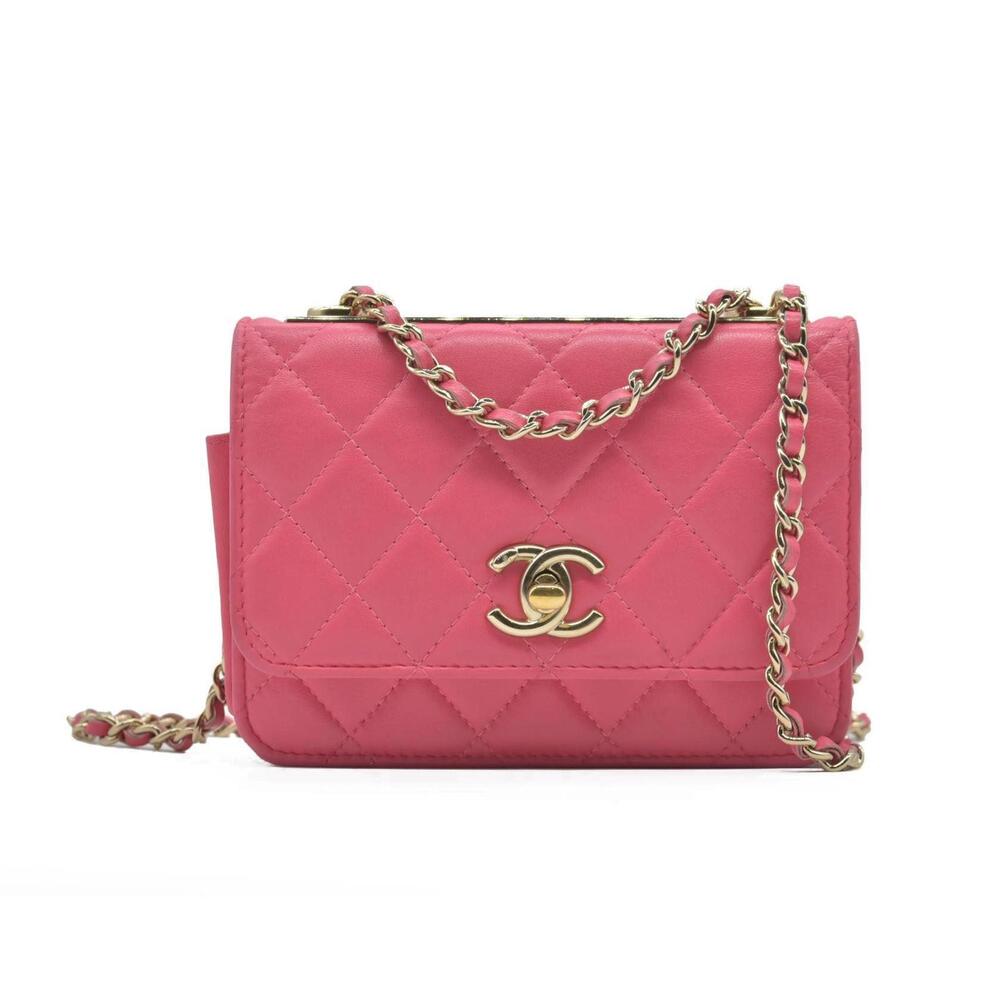 Chanel Lambskin Quilted Mini Trendy CC Wallet On Chain WOC